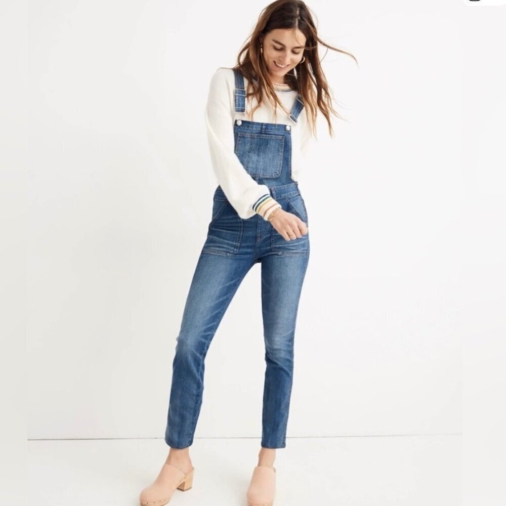Madewell Small Slim Denim Overalls Casual Boho Western Indie